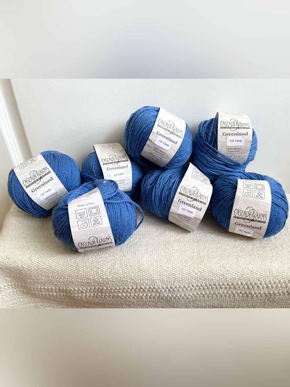 Cascade Yarns Super wash Merino Wool Yarn Bundle Of 7 3536 Sapphire Heather
